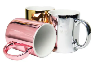 Caneca Porcelana Cromada